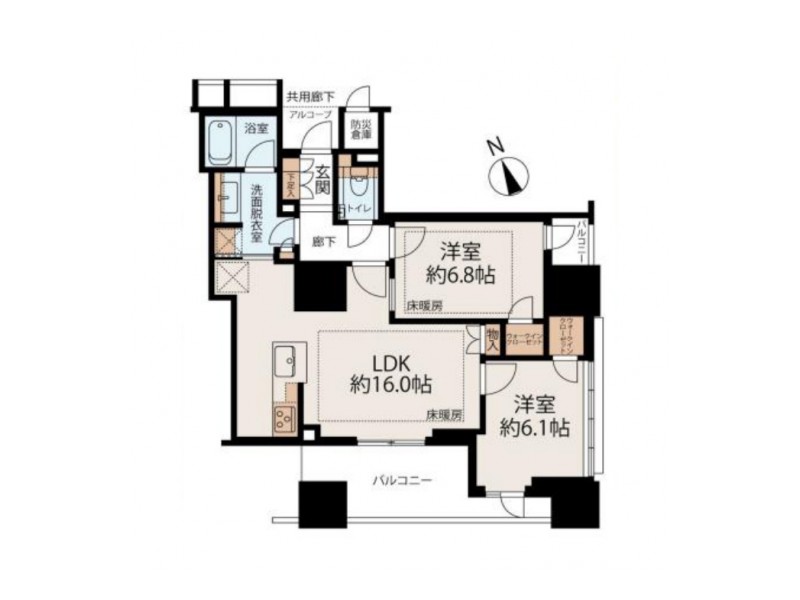 アークヒルズ仙石山レジデンス 47階 間取り図